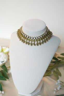 Alternative view of Amaya Mehendi Green Necklace Set - Slightly Flawed