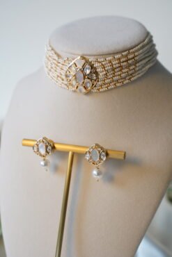 Alternative view of Ivory Beaded Choker set