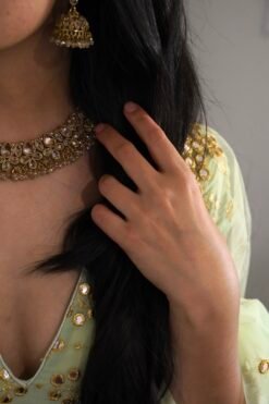 Alternative view of Rukshana Necklace and Jhumka Set