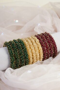 Ira Crystal Cluster Bangles Set of 2