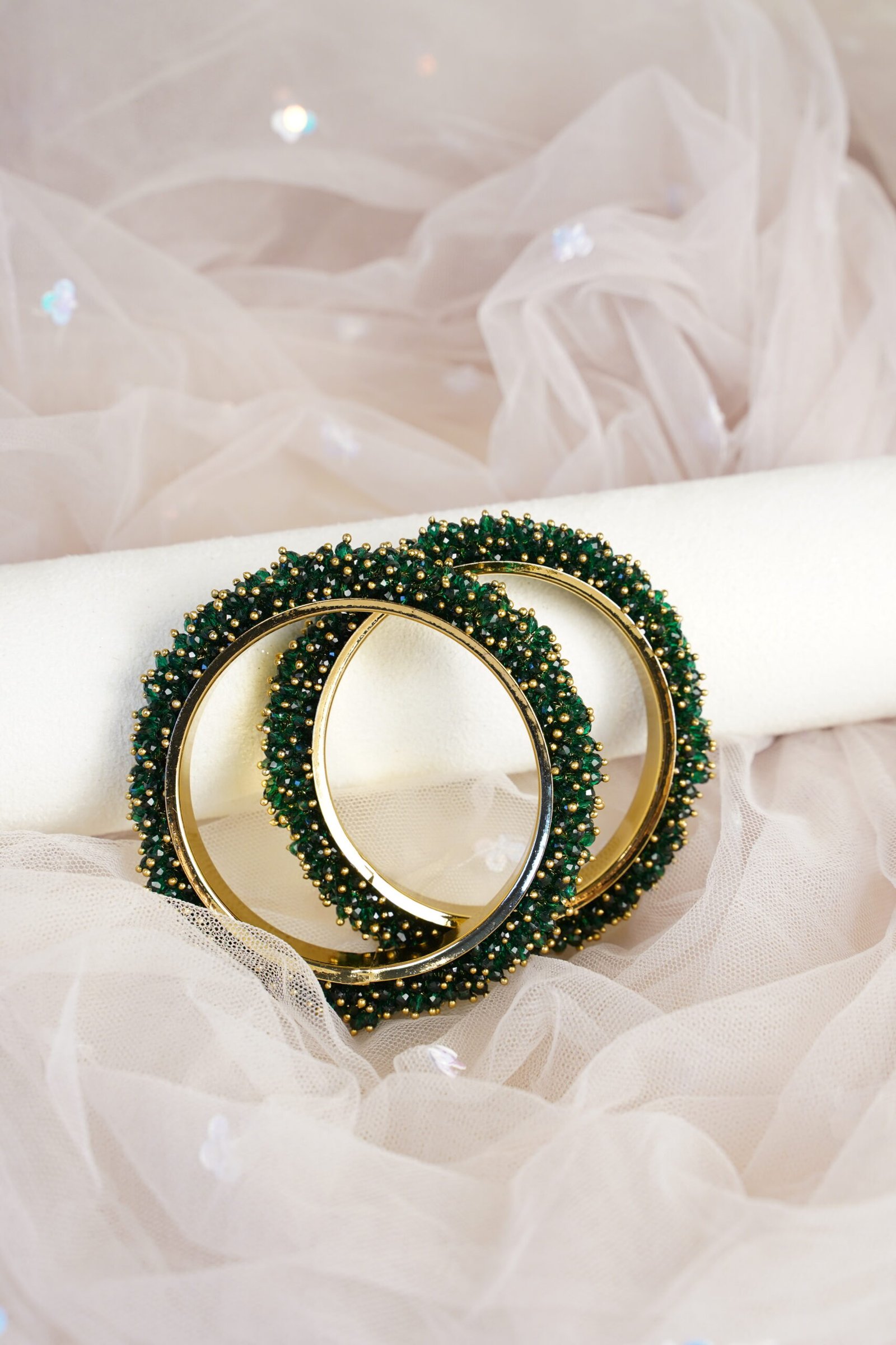 Ira Crystal Cluster Bangles Set of 2 - Image 2