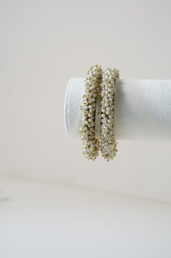 Alternative view of Clustered Pearls Bangles - gold