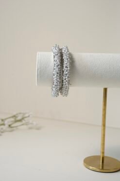 Alternative view of Clustered Pearls Bangles - Silver