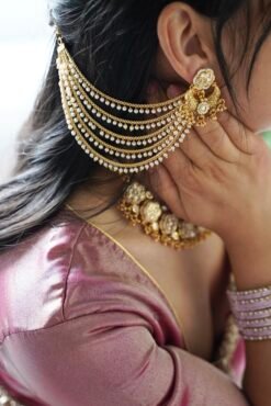 Alternative view of 5 Layer Moti Kanchain gold