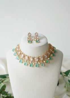 Mint Haze Kundan Necklace Set