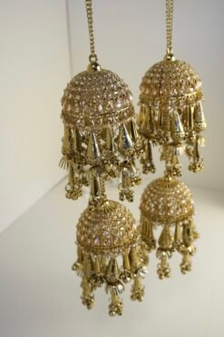 Premium bridal kaleerey with bell bead detailing