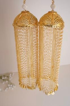 Traditional South Asian bridal pearl kaleerey