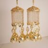 Gold accent kaleerey with hanging jhumkas