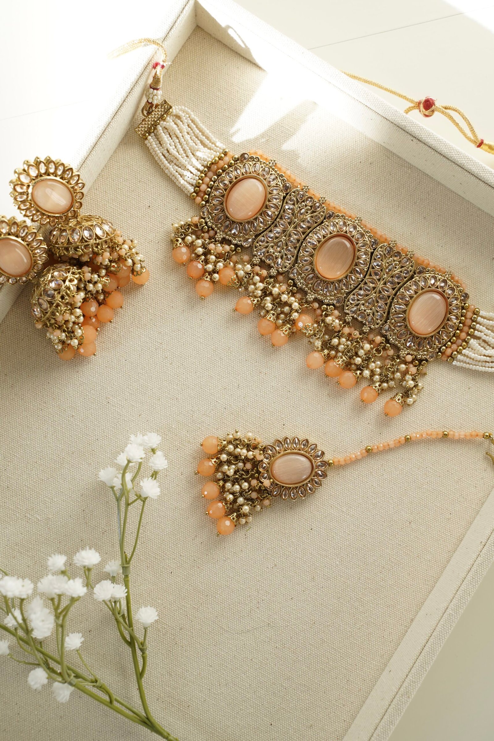 Soniya Pastel Beaded Choker Set