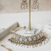 Simran kundan necklace set with matching earrings and tikka