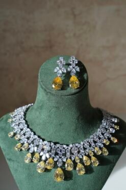 Alternative view of Aria Two-Tone American Diamond Set