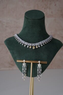 Alternative view of Tia  American Diamond Set - Yellow