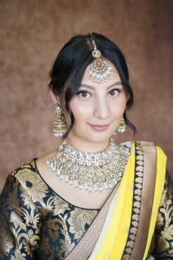 Amara Double Layer Dreamy Bridal Necklace Set - Clear