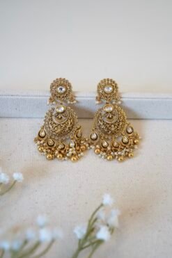 Alternative view of Heritage Temple Kundan Earrings