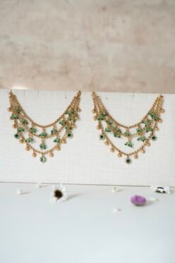 Green Crystal Ear Chain