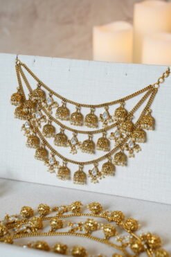 Alternative view of Layered Jhumka Ear Chain