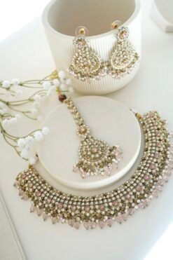 Zoya Necklace Set - Pink
