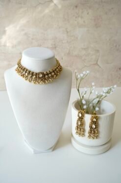 Small Kundan Nekclace Set - Gold