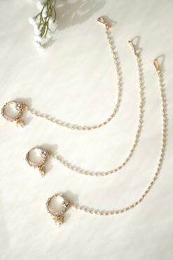 Alternative view of Delicate Kundan Nose Ring - Gold Accent