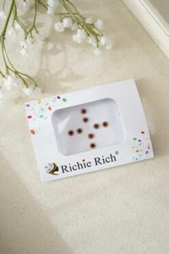 Maroon bindi with stones