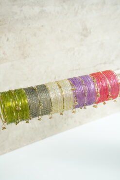 Colorful Raindrop Kashmiri Glass - Bangle Box