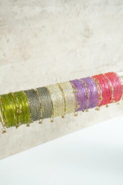 Colorful Raindrop Kashmiri Glass - Bangle Box