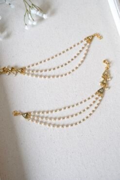 3 Layer Pearl Earring Chains